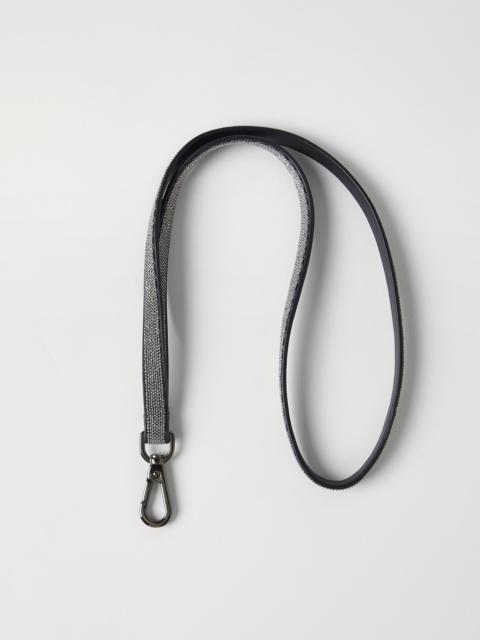 Brunello Cucinelli Matte calfskin long precious keychain