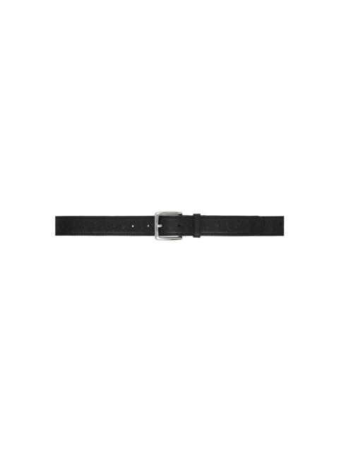 RÓHE Black Ostrich Leather Belt