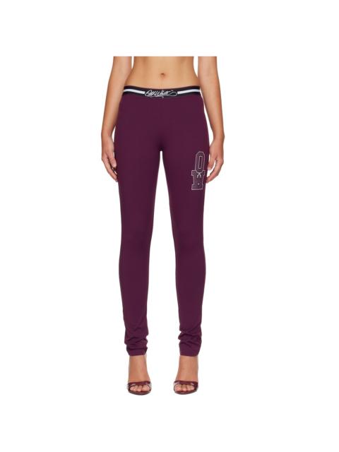 Off-White Purple Ly College Sport Leggings