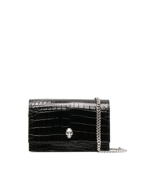 Alexander McQueen skull-embellished clutch bag