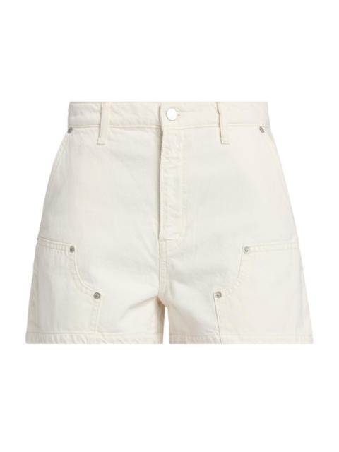 Reformation Women's Blake High-Rise Utility Denim Shorts - Fior Di Latte
