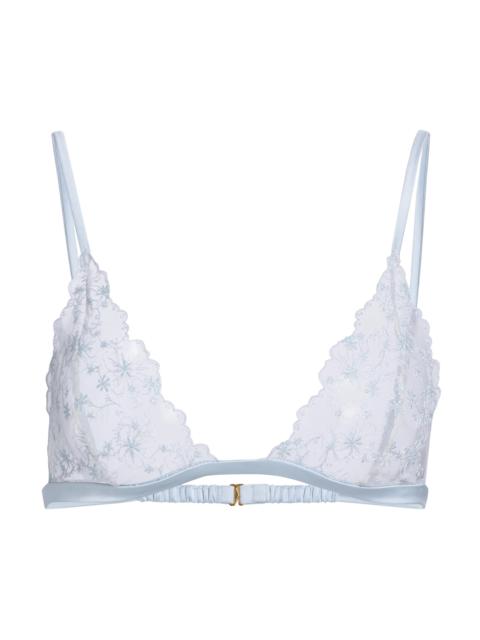 KIKI DE MONTPARNASSE Women's Mathilde Embroidered Soft Triangle Bra - Grigio Perla