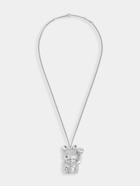 rabanne OHMORI X RABANNE CHAIN NECKLACE WITH SILVER LUCKY CAT PENDANT