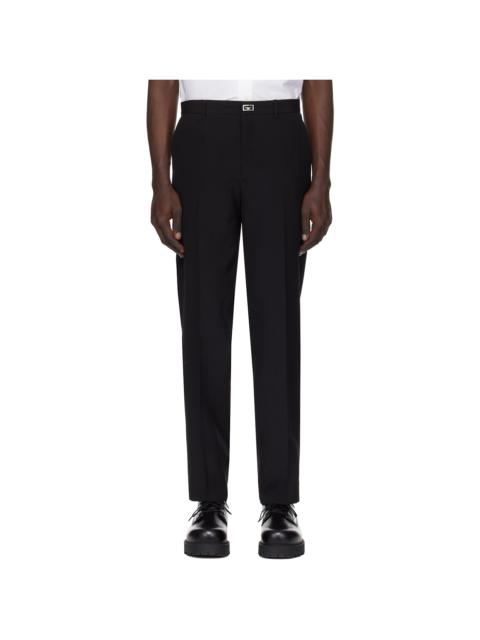 Givenchy Black Slim Fit Tailored 2G Clip Trousers