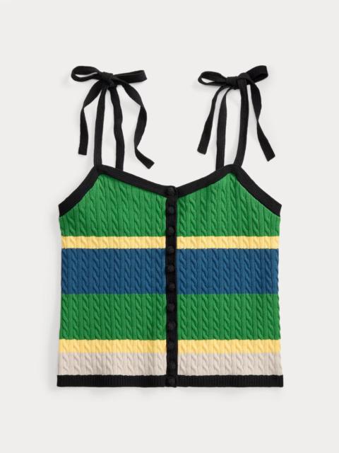 Polo Ralph Lauren Color-Blocked Cable-Knit Tank Top