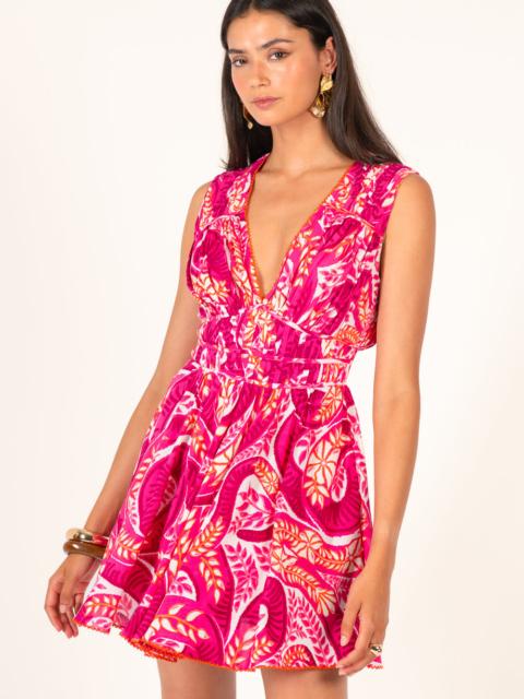 Poupette St Barth Mini Dress Ciao - Pink Holy Snake