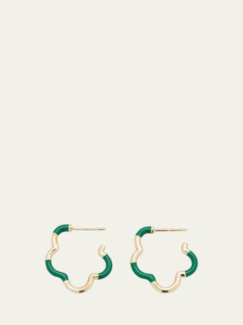 BEA BONGIASCA Evergreen Enamel Mini Earrings