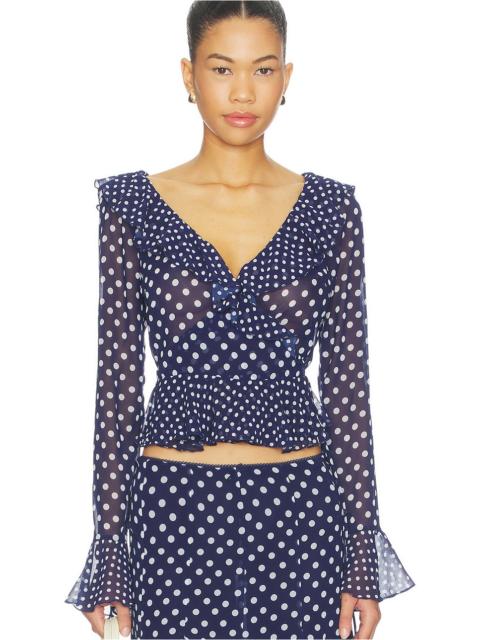 GUIZIO Mallorca Ruffle Wrap Top