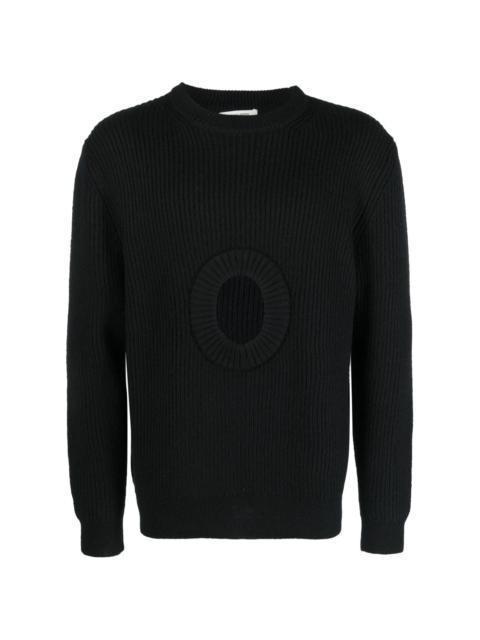 CH Hole ribbed-knit sweatshirt