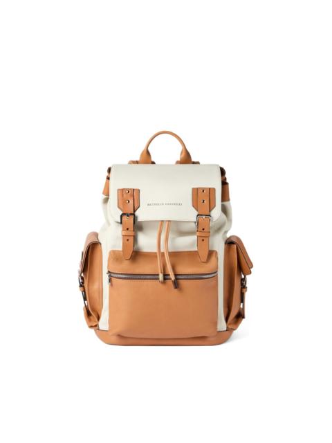 Brunello Cucinelli grained leather city backpack