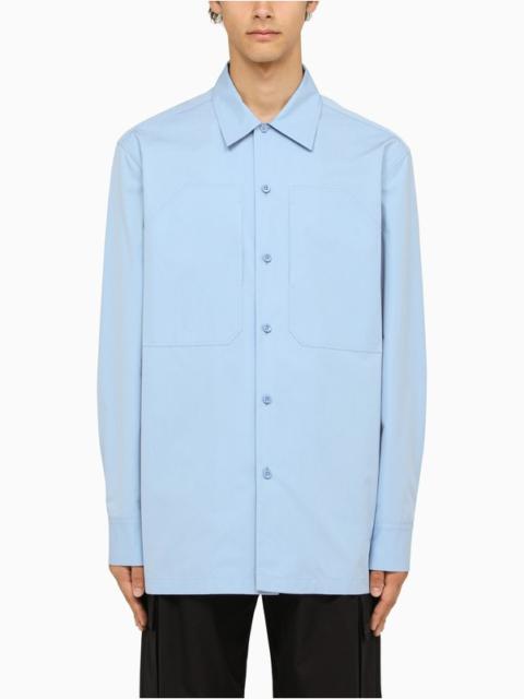 Jil Sander Light blue oversize shirt with pockets