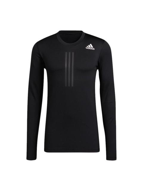 adidas adidas TF Turf Warm Ls Casual Sports Long Sleeves Round Neck Black GT9516