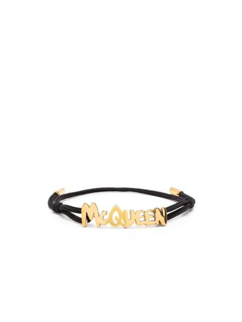 Alexander McQueen logo lettering adjustable bracelet
