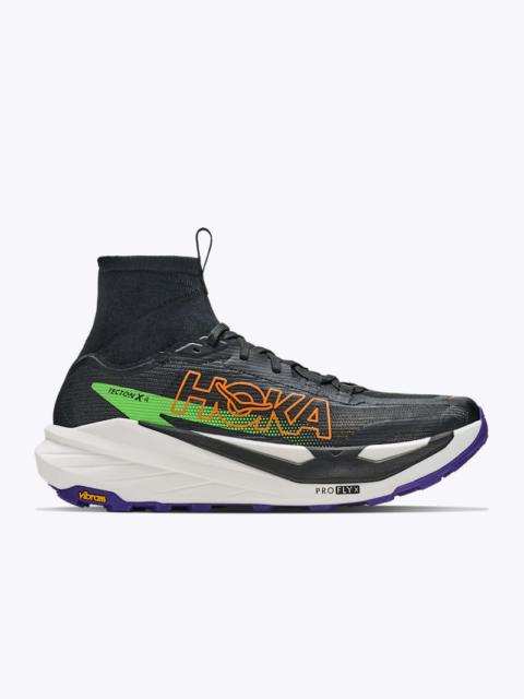 HOKA Men's Tecton X 4 Shoes in Black/Neon Green