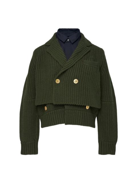 sacai Wool Knit Suiting Jacket