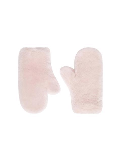 Max Mara Women's Mittens in Alpaca and Wool Teddy Fabric - Beige Pink