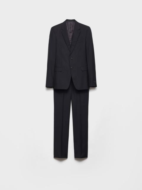 Prada Single Breasted Wool And Mohair Suit