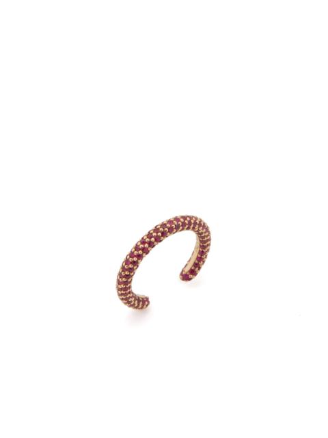 GABRIELA HEARST Tarot Pave Ring in 18K Yellow Gold & Ruby