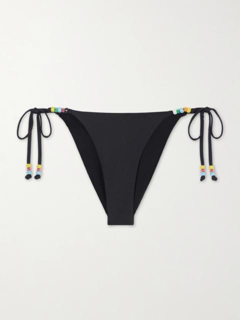 STAUD Sisley Bead-embellished Bikini Briefs
