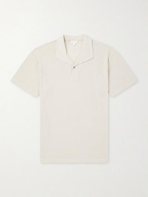 Sunspel Linen-Piqué Polo Shirt
