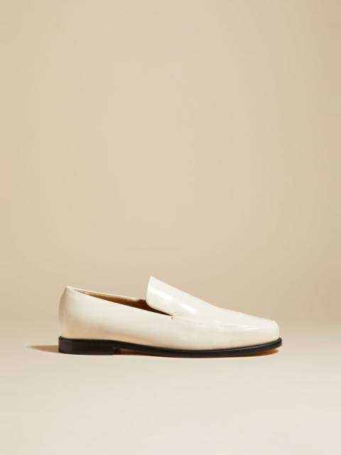 KHAITE The Alessio Loafer in Off-White Leather