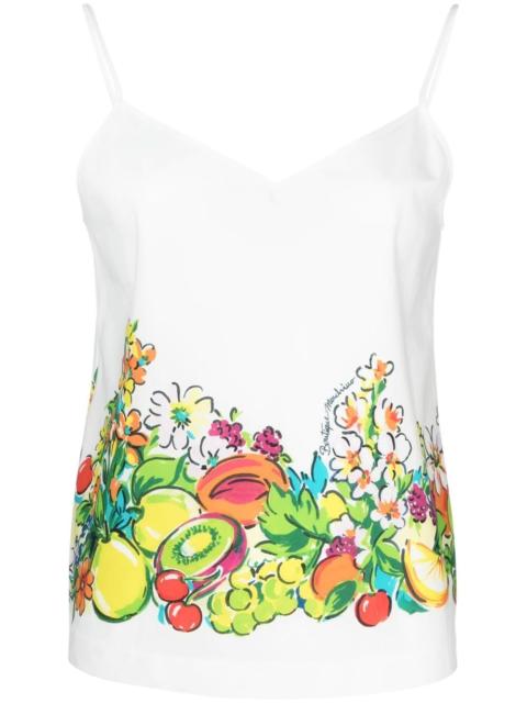 Moschino floral-print cotton top