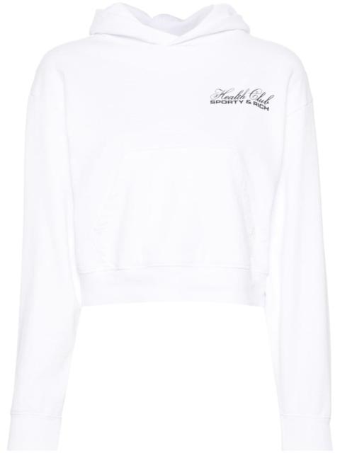Sporty & Rich logo-print cotton hoodie