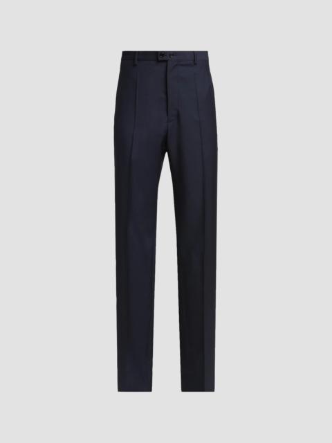Jil Sander Men's Virgin Wool-Mohair Pintucked Trousers - Dark Blue