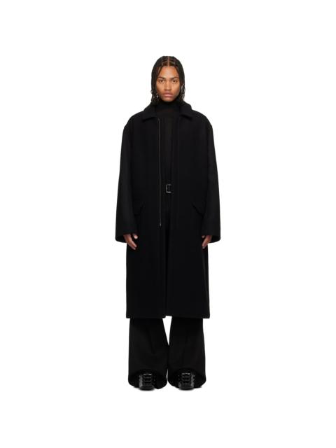 Rick Owens Black Concordians Jumbo Mac Coat