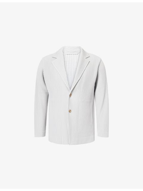 ISSEY MIYAKE Single-Breasted Pleated Knitted Jacket