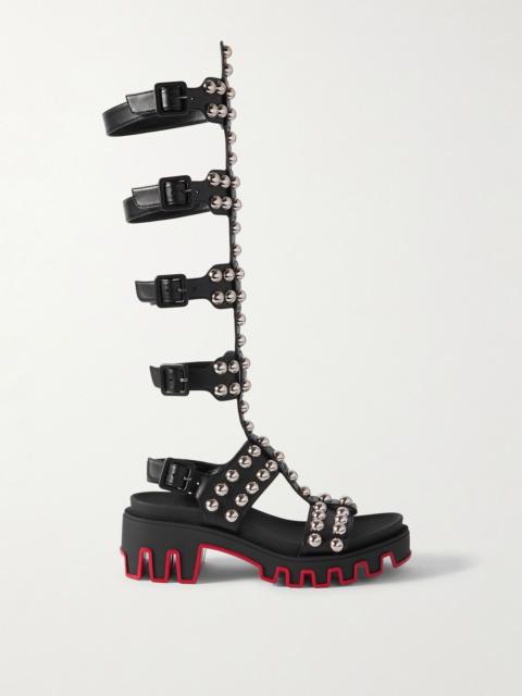 Christian Louboutin Gladiadune studded leather sandals Black