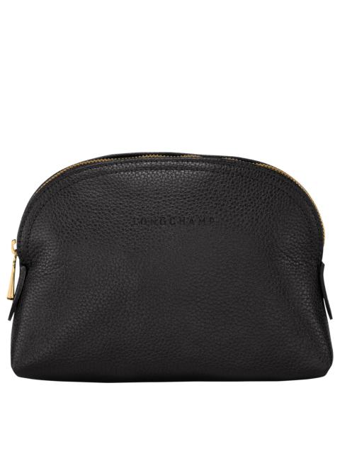 Longchamp Le Foulonné Pouch Black - Leather