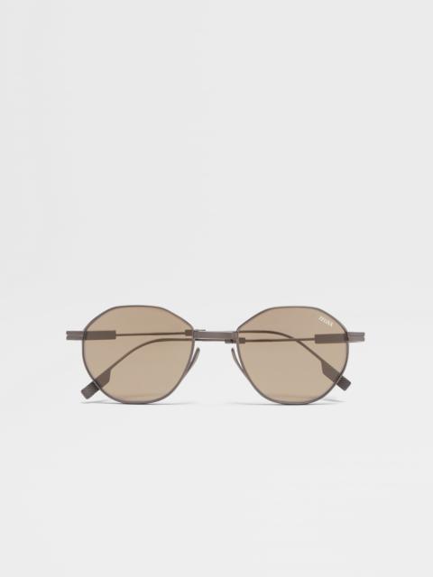 ZEGNA LIGHT BRONZE TITANIUM SUNGLASSES