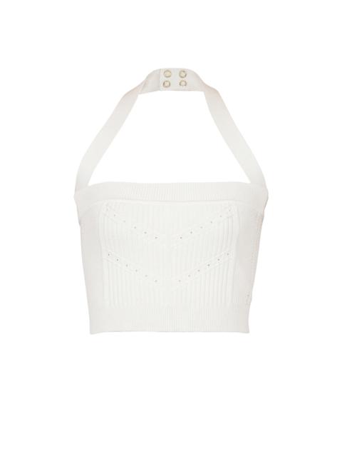 Balmain Knitted halterneck top