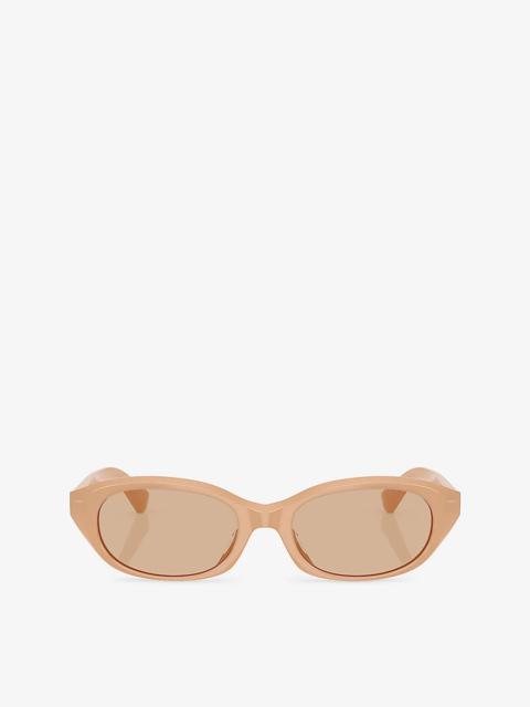 Burberry BE4447D Oval-Frame Acetate Sunglasses