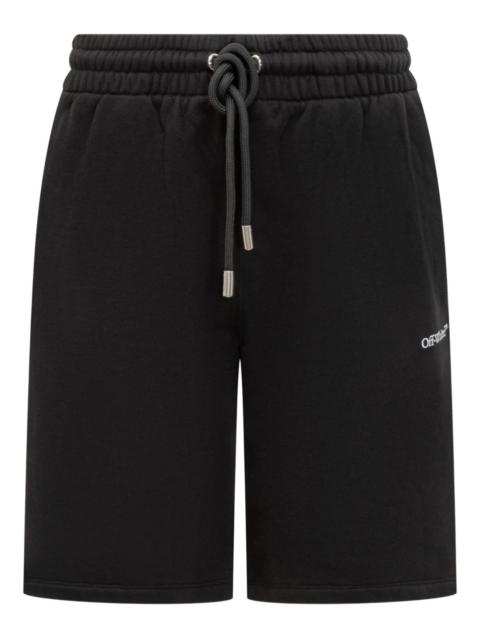 Off-White scribble-print track shorts