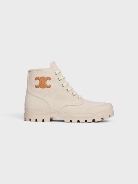 CELINE PATAPANS LACE UP BOOT in CANVAS