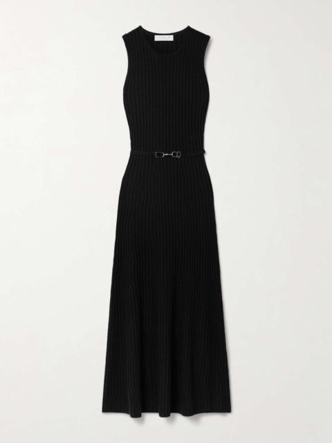 GABRIELA HEARST Meier belted ribbed wool and cashmere-blend midi dress