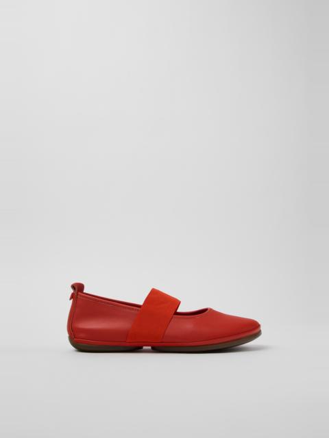 CAMPER Right Nina Red Leather Ballerinas for Women.