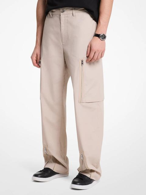 MICHAEL KORS Cotton Poplin Zip Cargo Pants
