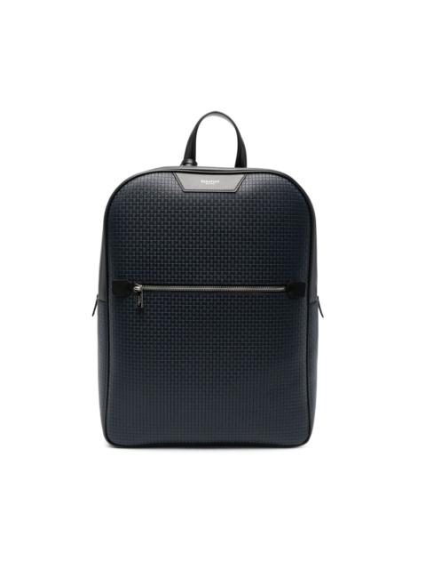 monogram-pattern leather backpack
