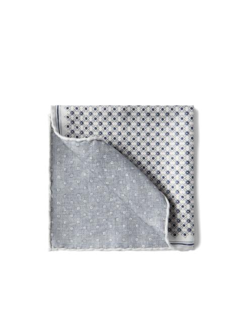 Brunello Cucinelli geometric-pattern silk pocket square
