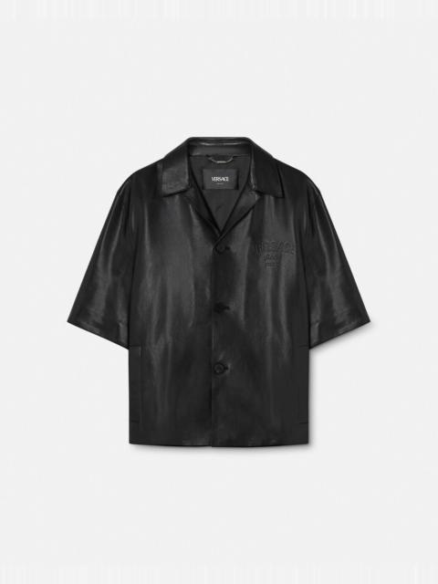 VERSACE Leather Blouson Overshirt