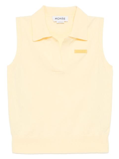Monse knitted polo top