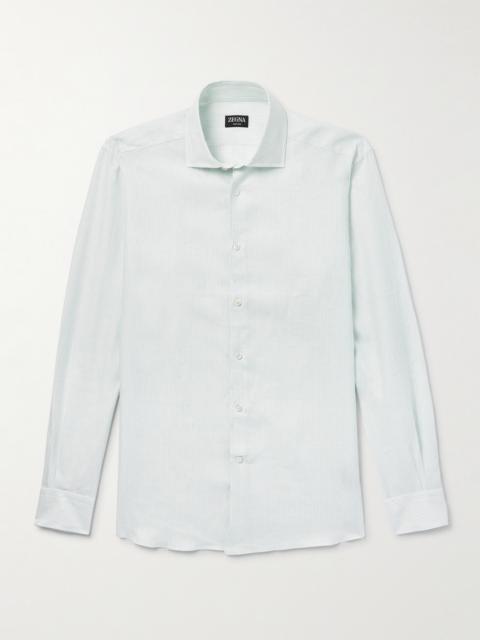 ZEGNA Oasi Striped Linen Shirt