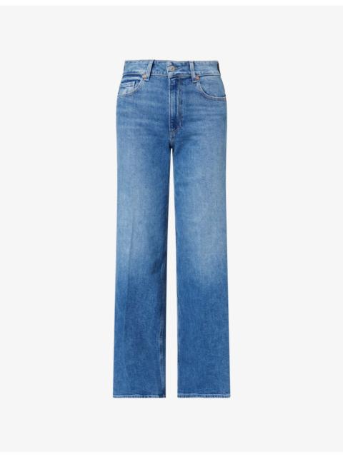 PAIGE Sasha Wide-Leg Denim-Blend Jeans
