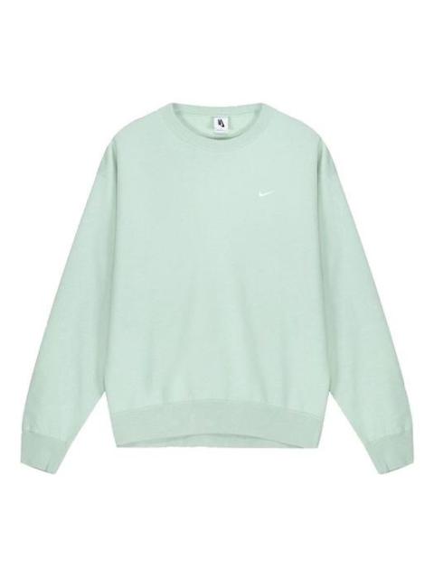 Nike Solid Color Round Neck Long Sleeves Pullover Green Light green CZ5353-321