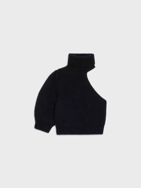 CELINE CROPPED TURTLENECK SWEATER IN SILK AND MOHAIR