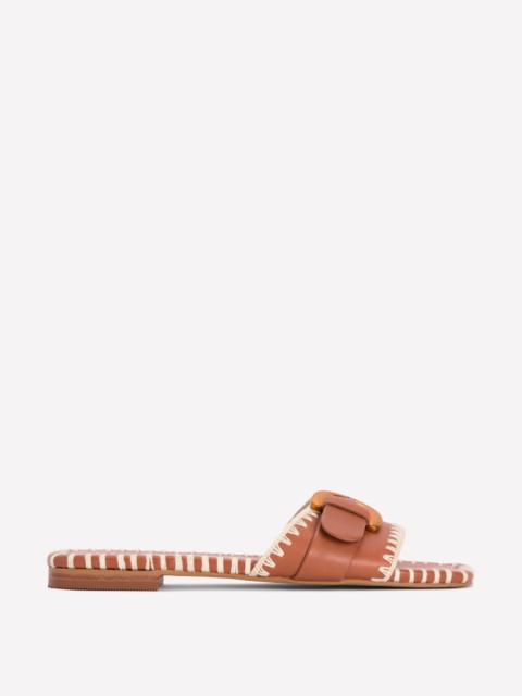 BODEN Trim Detail Flat Sandal-Tan
