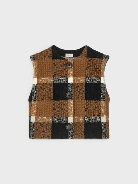 CELINE cardigan IN tartan mohair jacquard
